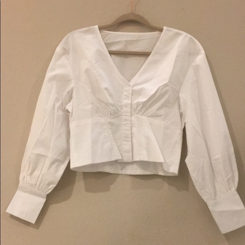 White Poplin Corset Top
